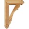 Ekena Millwork Olympic Arts and Crafts Rough Sawn Bracket w/ Offset Brace, Western Red Cedar, 6"W x 18"D x 26"H BKT0604X18X26OLY03RWR - alternate 3